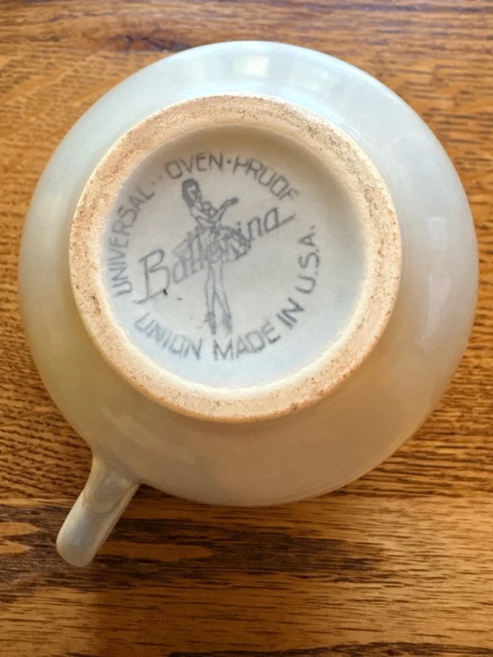 Vintage Dove Gray Ballerina Universal Potteries Creamer with Handle